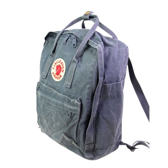 FJALLRAVEN KANKEN GRAY COTTON CANVAS BACKPACK LAPTOP SHOULDER BAG HANDBAG PURSE - Picture 4 of 13